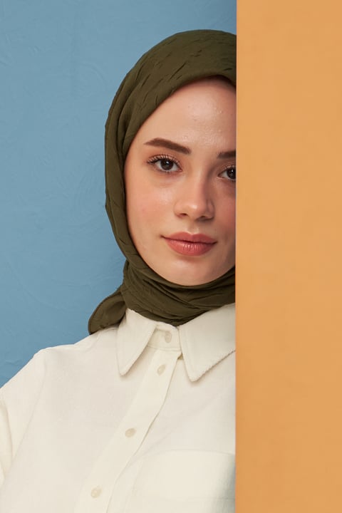 Organic Bambu Eşarp - Haki - Organic ScarfsOrganic Scarfs