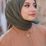 Organic Bambu Eşarp - Haki