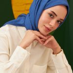 Organic Bambu Eşarp - İndigo