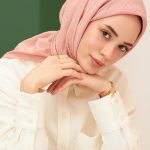 Organic Bambu Eşarp - Pudra