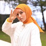 Organic Bambu Eşarp - Safran