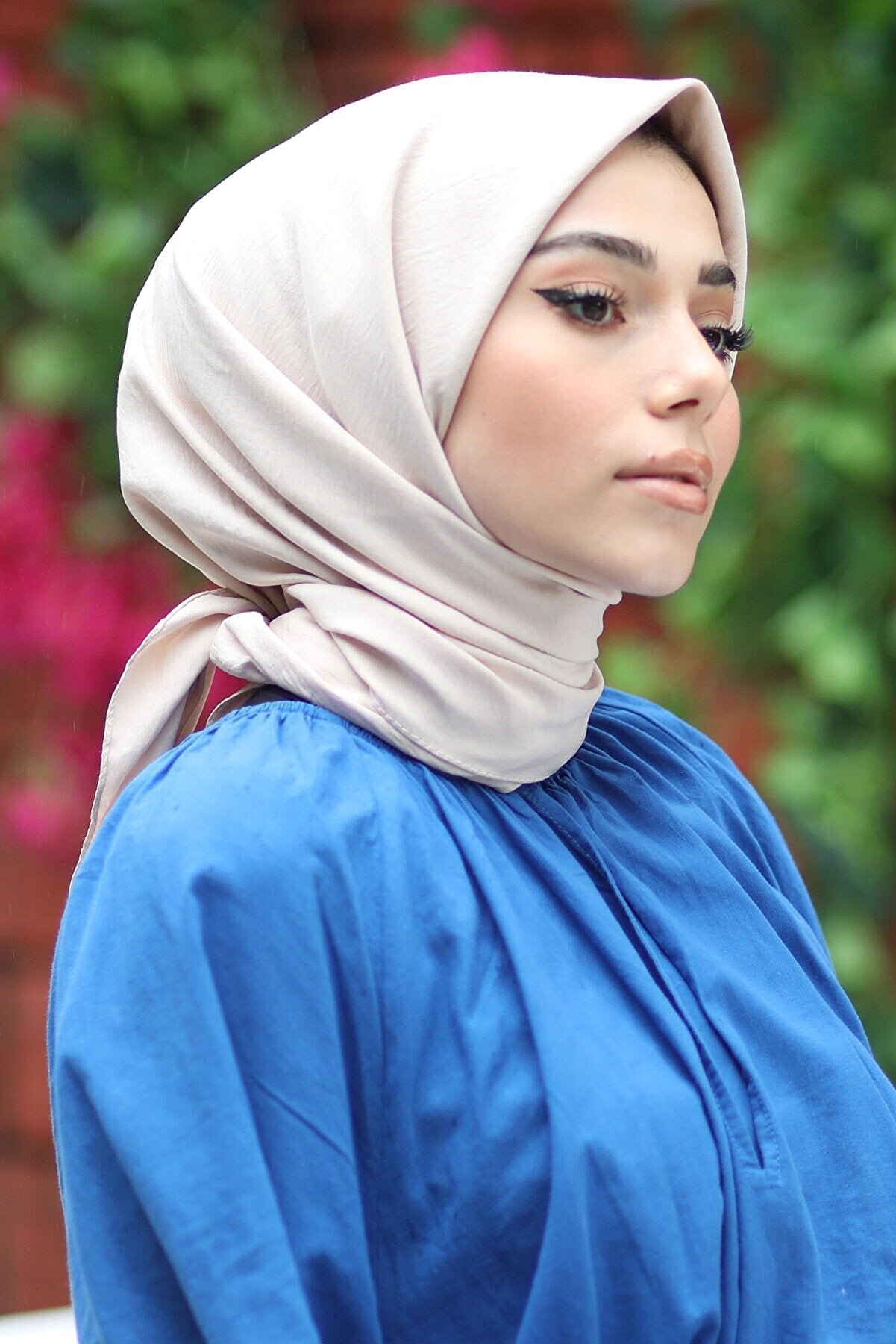 Organic Pamuk Kraş Eşarp - Bej - Organic ScarfsOrganic Scarfs