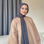 Organic Scarfs Bambu Kraş Şal Modeli - Antrasit