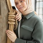 Organic Scarfs Bambu Kraş Şal Modeli - Bej