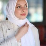 Organic Scarfs Bambu Kraş Şal Modeli - Beyaz