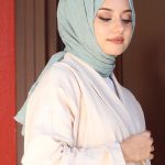 Organic Scarfs Bambu Kraş Şal Modeli - Çağla