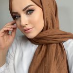 Organic Scarfs Bambu Kraş Şal Modeli - Çikolata