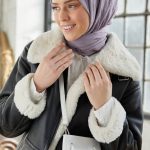 Organic Scarfs Bambu Kraş Şal Modeli - Erguvan