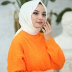 Organic Scarfs Bambu Kraş Şal Modeli - Fil Dişi