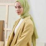 Organic Scarfs Bambu Kraş Şal Modeli - Fıstık