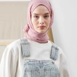 Organic Scarfs Bambu Kraş Şal Modeli - İncir