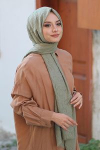 Organic Scarfs Bambu Kraş Şal Modeli - Ada Çayı