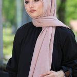Organic Scarfs Bambu Kraş Şal Modeli - Latte - Organic ScarfsOrganic Scarfs