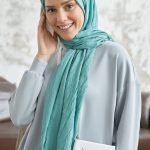 Organic Scarfs Bambu Kraş Şal Modeli - Mint