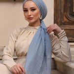 Organic Scarfs Bürümcük Şal Modeli - Kurşuni