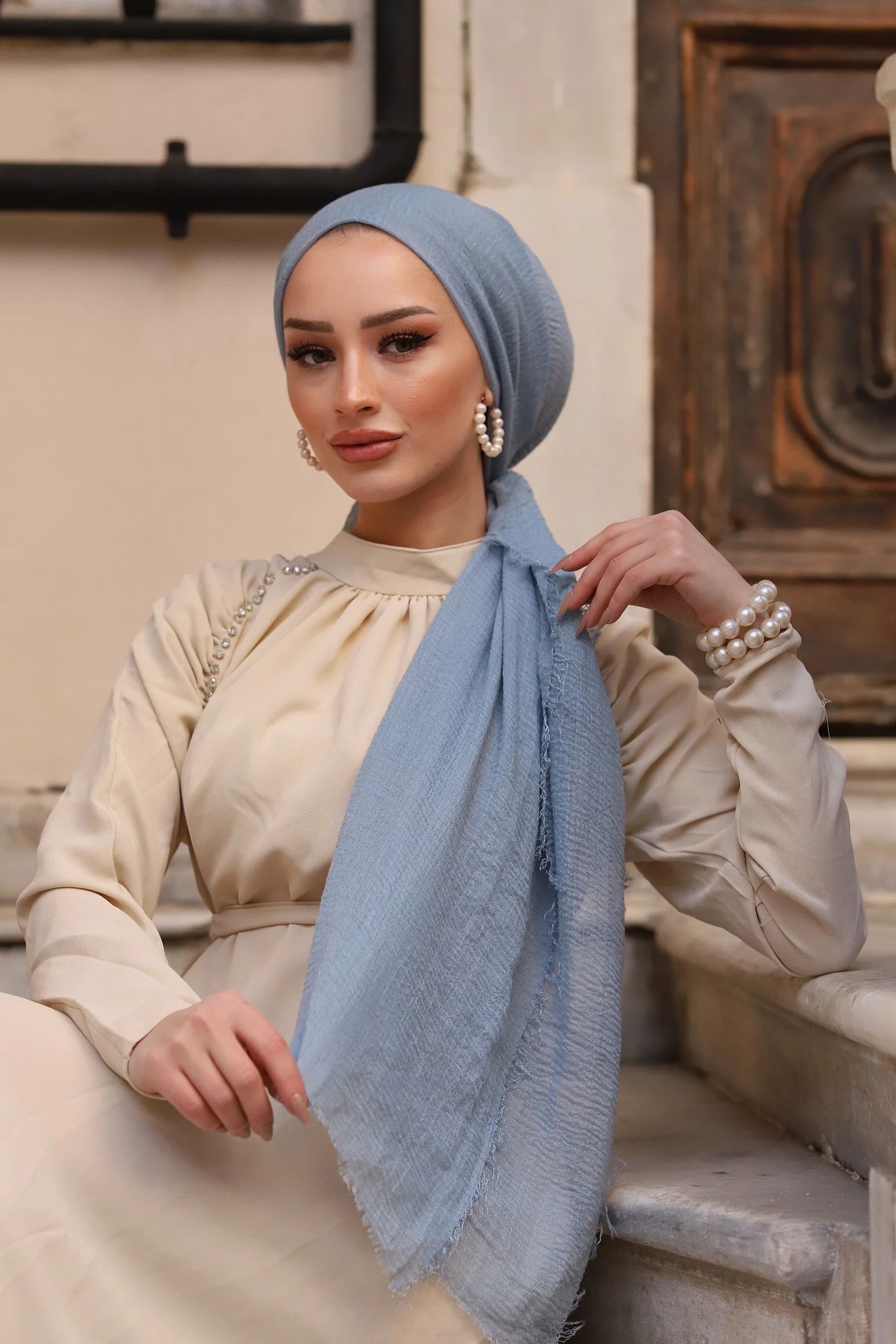 Organic Scarfs Bürümcük Şal Modeli - Kurşuni - Organic ScarfsOrganic Scarfs