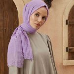 Organic Scarfs Bürümcük Şal Modeli - Lila