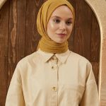 Organic Scarfs Bürümcük Şal Modeli - Safran