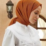 Organic Scarfs Bürümcük Şal Modeli - Tarçın