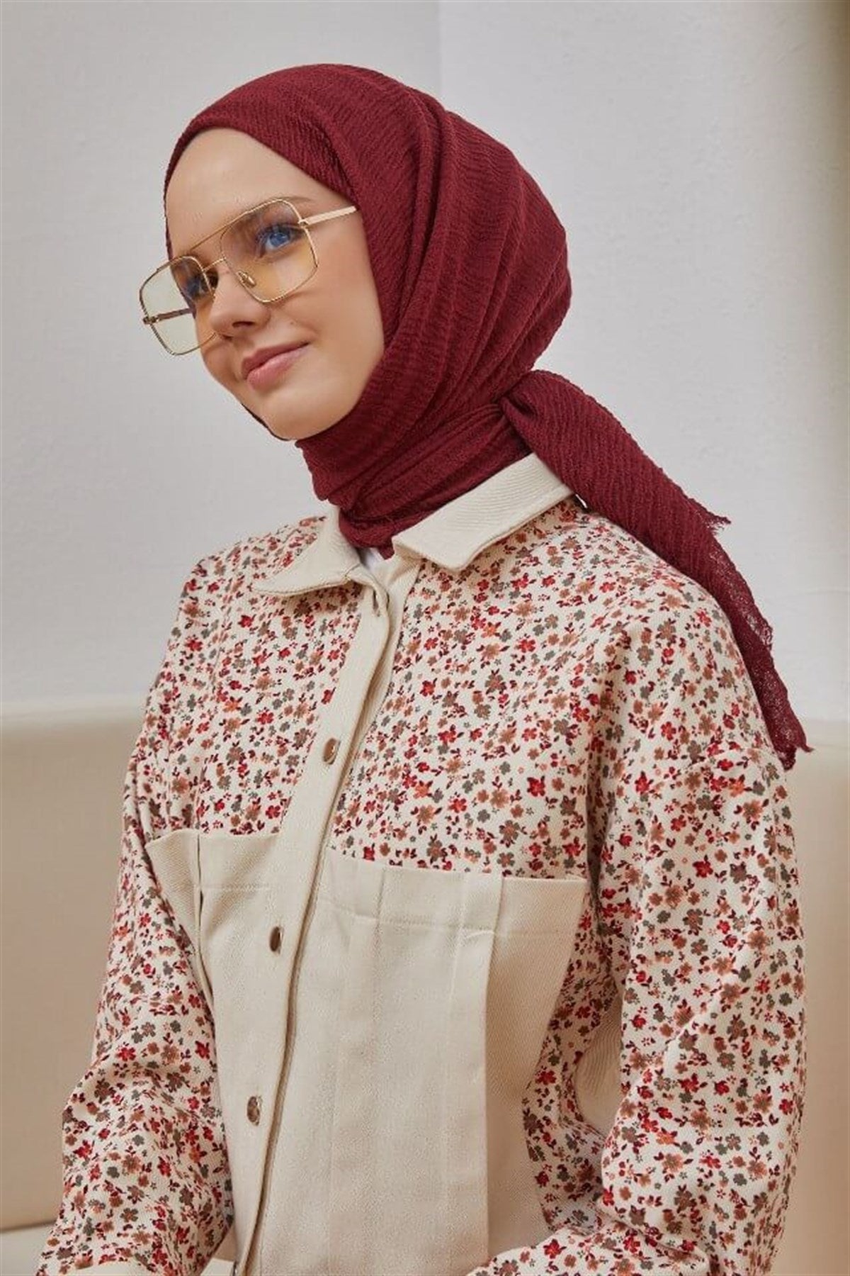 Organic Scarfs Bürümcük Şal Modeli - Yıldız Çiçeği