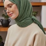 Organic Scarfs Bürümcük Şal Modeli - Haki