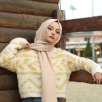 Organic Scarfs Pamuk Kraş Cazz Şal Modeli - Bej