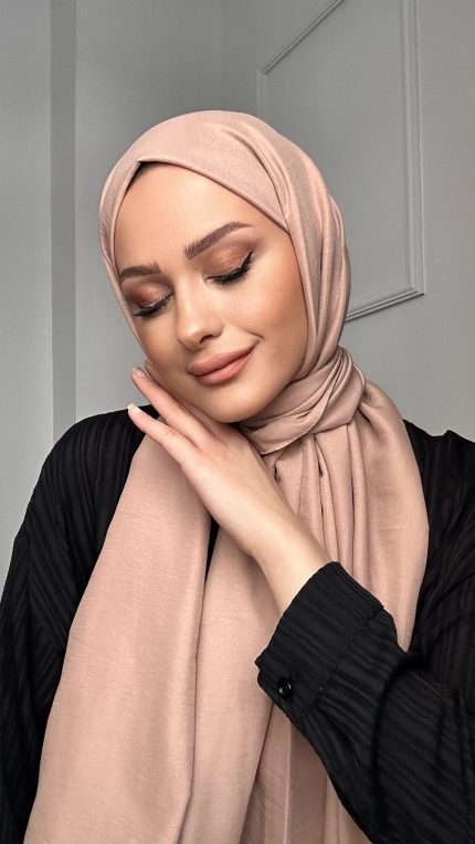 Organic Scarfs Pamuk Kraş Cazz Şal Modeli - Fındık - Organic ScarfsOrganic Scarfs