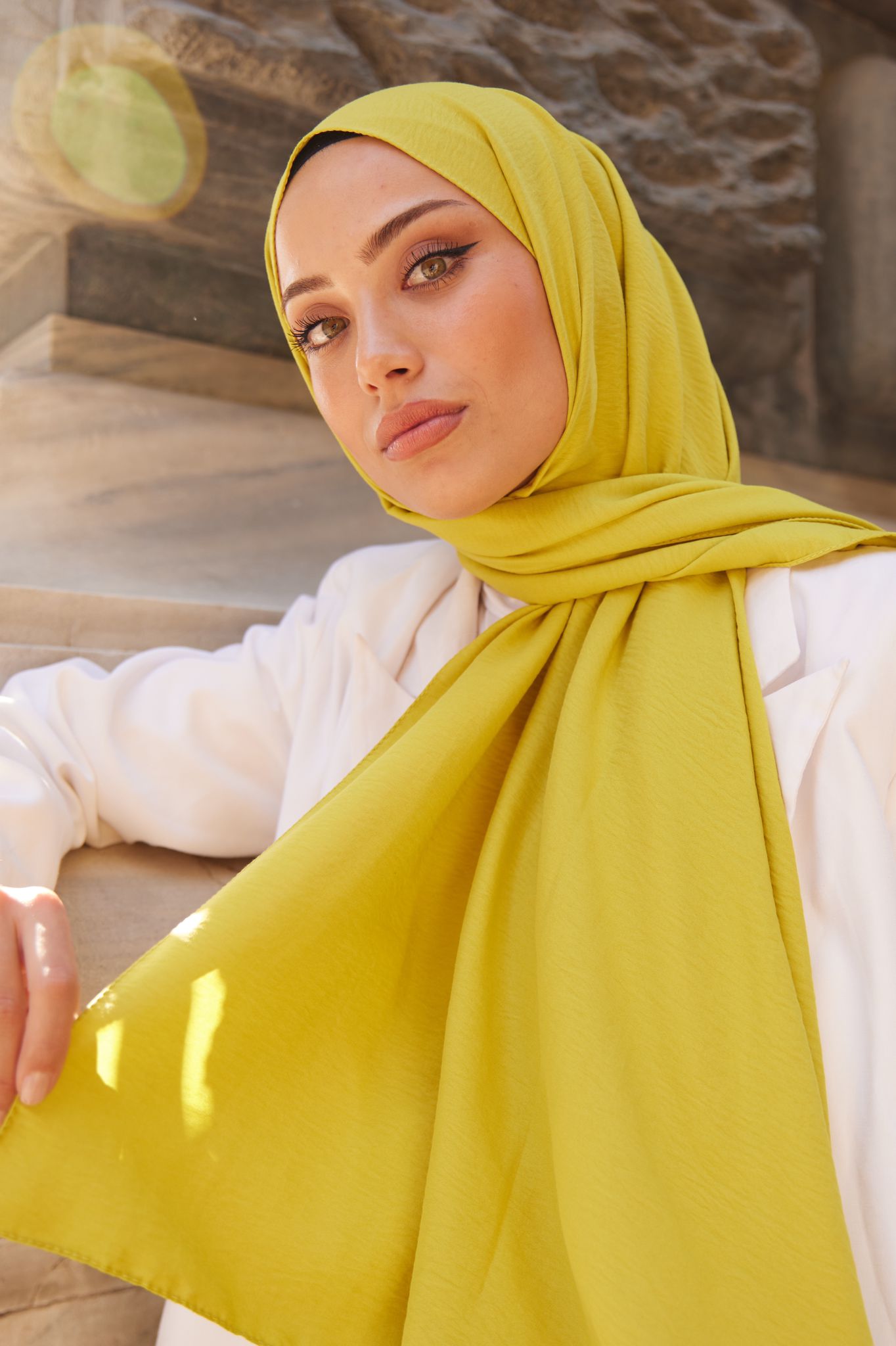 Organic Scarfs Pamuk Kraş Cazz Şal Modeli - Güne Bakan - Organic ScarfsOrganic Scarfs