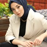 Organic Scarfs Pamuk Kraş Cazz Şal Modeli - Lacivert