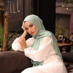 Organic Scarfs Pamuk Kraş Cazz Şal Modeli - Okyanus