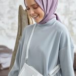 Organic Scarfs Pamuk Kraş Cazz Şal Modeli - Tozlu Eflatun