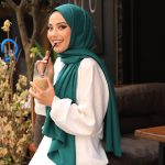 Organic Scarfs Pamuk Kraş Cazz Şal Modeli - Yeşil