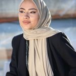 Organic Scarfs Tesettür Penye Şal Hijap Modeli - Açık Latte