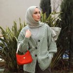 Organic Scarfs Tesettür Penye Şal Hijap Modeli - Açık Mercan Yeşili