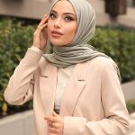 Organic Scarfs Tesettür Penye Şal Hijap Modeli - Açık Mercan