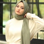 Organic Scarfs Tesettür Penye Şal Hijap Modeli - Ada Çayı