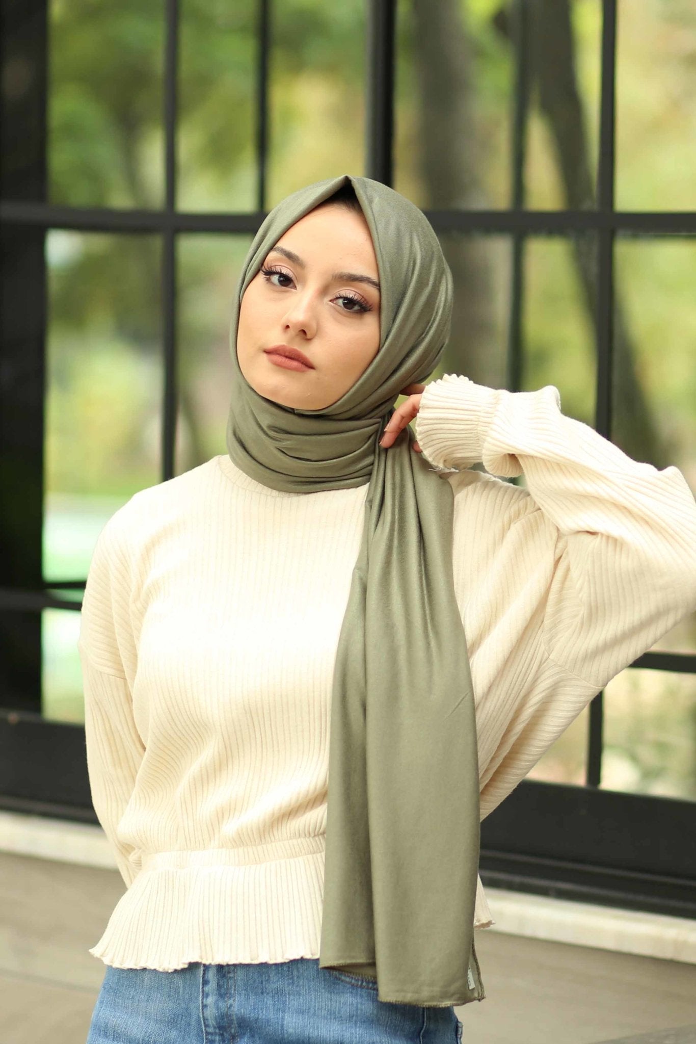 Organic Scarfs Tesettür Penye Şal Hijap Modeli - Ada Çayı - Organic ScarfsOrganic Scarfs