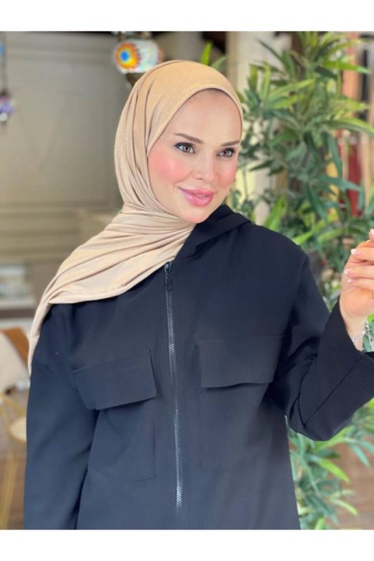 Organic Scarfs Tesettür Penye Şal Hijap Modeli - Bej - Organic ScarfsOrganic Scarfs