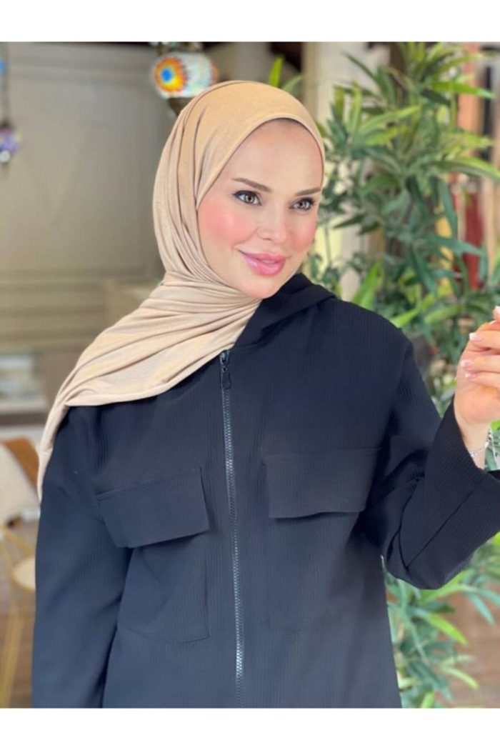 Organic Scarfs Tesettür Penye Şal Hijap Modeli - Bej - Organic ScarfsOrganic Scarfs