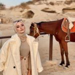 Organic Scarfs Tesettür Penye Şal Hijap Modeli - Bej