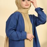 Organic Scarfs Tesettür Penye Şal Hijap Modeli - Buğday