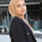 Organic Scarfs Tesettür Penye Şal Hijap Modeli - Camel