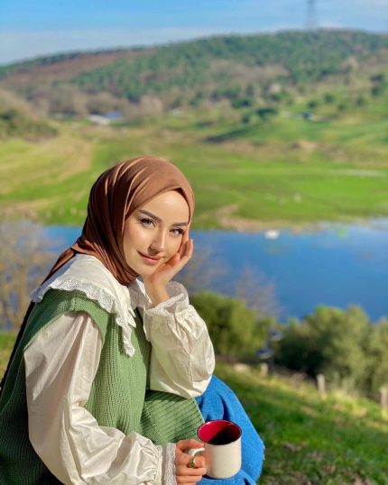 Organic Scarfs Tesettür Penye Şal Hijap Modeli - Çikolata - Organic ScarfsOrganic Scarfs