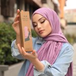 Organic Scarfs Tesettür Penye Şal Hijap Modeli - Eflatun