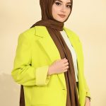 Organic Scarfs Tesettür Penye Şal Hijap Modeli - Kahve