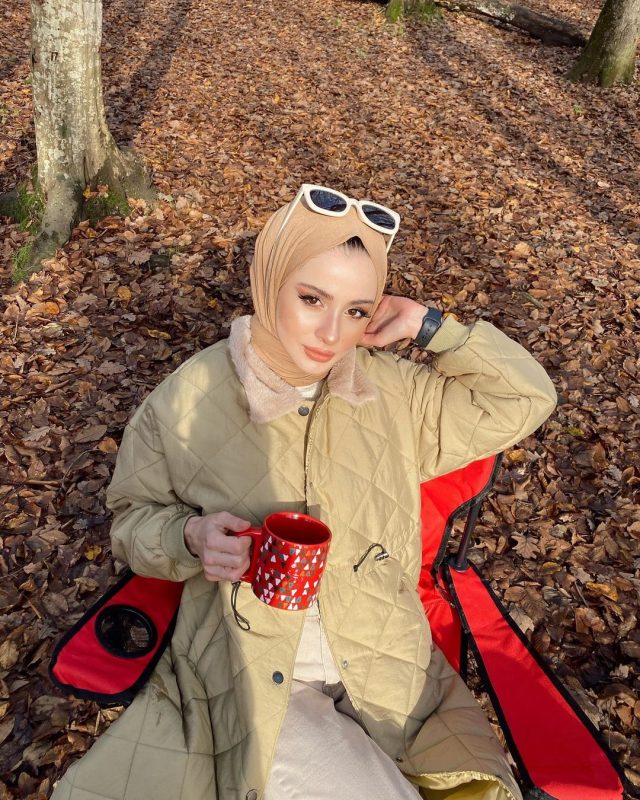 Organic Scarfs Tesettür Penye Şal Hijap Modeli - Sütlü Kahve - Organic ScarfsOrganic Scarfs