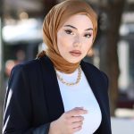 Organic Scarfs Tesettür Penye Şal Hijap Modeli - Taba