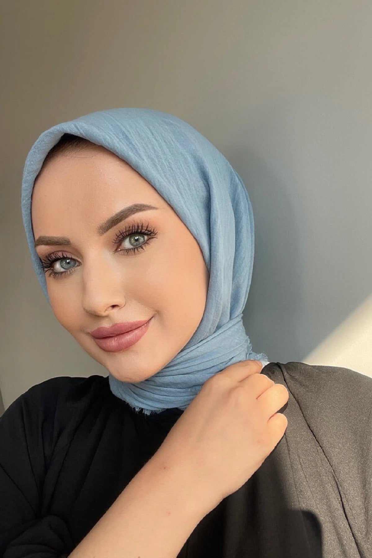 Organik Pamuk Soft Eşarp - Mavi - Organic ScarfsOrganic Scarfs