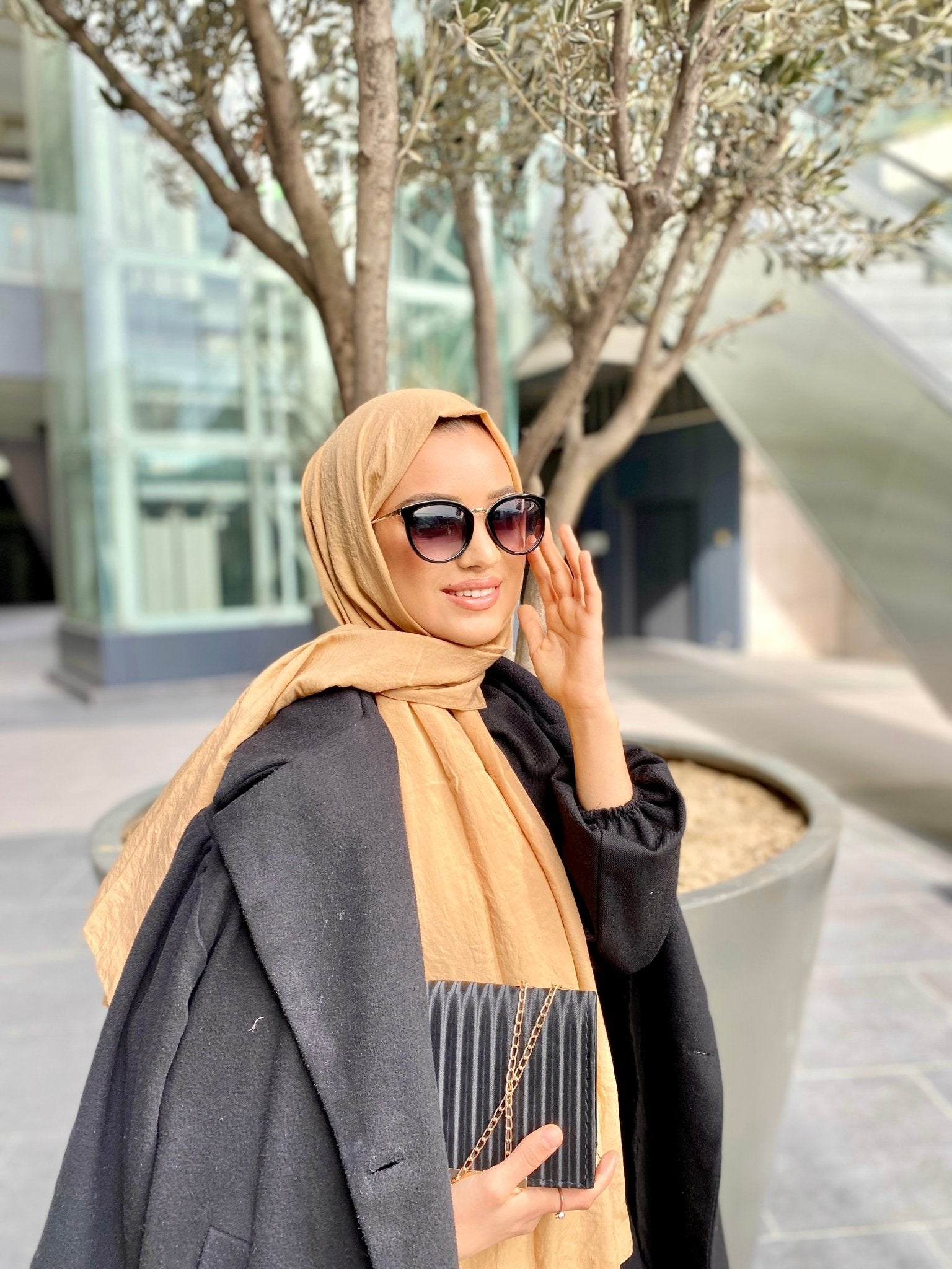 Oxygen His Serisi Pamuk Şal - Camel - Organic ScarfsOrganic Scarfs