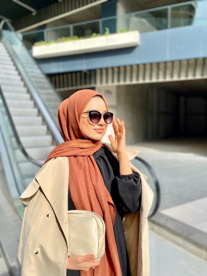 Oxygen His Serisi Pamuk Şal - Çikolata - Organic ScarfsOrganic Scarfs